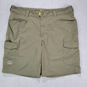 CABELAS XPG Shorts Men's 40 Green Cargo Hiking‎ Outdoor Performance Zip Button